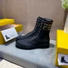 Bota marca de luxo designer de malha emendada martin botas para mulheres outono nova moda rendas até o joelho botas botas elásticas sapatos de grife calçados de fábrica