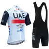 Novo 2024 equipe dos emirados árabes unidos camisa de ciclismo conjunto calções de bicicleta das mulheres dos homens italia secagem rápida pro ciclismo maillot camisa 20d babadores calças roupas