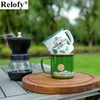 Mokken 1 stks 270 ml Outdoor Portable Camping Emaille Bierpul Thuis Ontbijt Wijn Melk Thee Kopje Koffie verdikkingen Sap Drinkware 230825