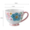 Mugs 400ML Big Ceramic Mug Coffee Cup Hand Painted Porcelain Tea Large Capacity Breakfast Cereal Milk Drinkware With Gift Box