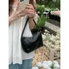 Wallets Women Elegant Shoulder Bags Retro Silver PU Leather Hobo Solid Color Small Handbags Female Casual Purse Underarm Clutch Bag