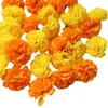 Decorative Flowers Artificial Marigold Halloween Silk Mexico For Birthday Party Diwali Thanksgiving Decor 2023