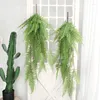 Fleurs décoratives 1 pièces 123 cm tenture murale artificielle en plastique fougère verte plante feuilles branche décor à la maison décoration de jardin cadeau F851