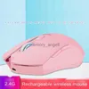 2.4G Pink Girl Wireless Myse Pordeless Portable Optical Gaming Mysz 1600dpi dla biura w podróży służbowej Domowa szkoła HKD230825
