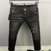 Moda italiana jeans casuais masculinos europeus e americanos de alta qualidade lavagem pura mão moagem otimização de qualidade la9833170c