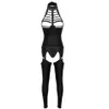 3pcs Kadınlar Açık Kasık iç çamaşırı seti yular boyun büst sütyen kasıksız patent erotik seksi takım elbise cosplay bodysuit kıyafeti bras s2448