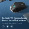 Multi-Device Wireless Mouse Bluetooth 5.0 3.0 Mouse 2.4g اللاسلكي المحمولة الماوس الضوئي المريح في اليد اليمنى الفئران Q230825
