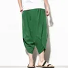 Pantalons pour hommes Summer Cotton Harem Hommes Casual Hip Hop Pantalon Cross Bloomers CalfLength Joggers Streetwear 230824