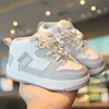 Sneakers Kids Sports Shoes for Boys Casual Sneakers Spring Autumn New High Top Non Slip Girls Board Shoes Children Soft Soled Baby Shoes L0825