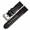 Watch Bands 22mm 24mm Dive for PAM Rubber Silicone Strap Thicking Buckle Clasp Wrist Bracelets Sport Band Straps 230825