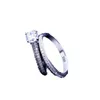 Bagues en argent 925 pour femmes, conception Simple, Double empilable, bijoux à la mode, ensembles de mariée, bague de fiançailles de mariage, accessoire 6422694