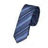 Nackband män s casual smala band klassiska polyester vävda fest slips mode pläd prickar man slips för bröllop företag man slips 230824