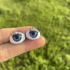 Stud Earrings 1 Pair Simulation Eye Eyelash Geometric 2023 Trend Light Luxury Temperament Eyeball Female Jewelry