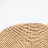 Bérets 202303-HH5011 Street été raphia naturel fait à la main herbe solide moderne fantaisie béret casquette hommes femmes vacances loisirs chapeau