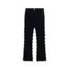 Mens Jeans Estilo Americano Preto Erosão Danificado Áspero High Street Jeans Mens Ins Hiphop Moda Vintage Calças Skinny Streetwear 230824