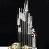 Candle Holders Rectangle Bottom Table Clear Acrylic Candleholder Wedding Centerpiece Crystal Candelabra AB0053
