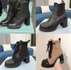 Boot Womens Black Leather Combat Boots High Hel Winter Boot 7,5 см 9,5 см с коробкой