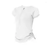 Camicie attive con logo Yoga Top con coulisse Cerniera Allentata traspirante Palestra Sport a maniche corte Corsa Danza T-shirt ad asciugatura rapida per le donne