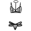 BHs Sets Frauen Spitze Sexy Dessous BH Höschen Exotische G-String Tanga Kurze Riemen Kreuz aushöhlen Bikini Unterwäsche Lenceria303d