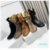 2023-Boot Split Toe Lamb Leather Pointed Chunky Heels Fashion Women Booties Luxury Dress Party Shoes Footwear Beige Black Ankle Boots