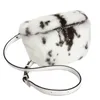 Waist Bags Winter Ladies Elegant Fur Shoulder Bag Rex Rabbit Cow Pattern Design Fanny Pack Large Capacity Fashion Women Breast 230823