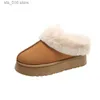 Winter warmer Schnee Neue Frauen Mode Casual Wildleder Kurzes Plüsch -Knöchelstiefel Flats Plattform Schuhe T230824 11A8