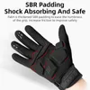 Cycling Gloves ROCKBROS Bicycle Gloves Autumn Winter Fleece Bike Gloves Sport MTB Road SBR Pad Shockproof Breathable Cycling Full Finger Gloves 230825