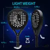 Squashrackets Padel Tennisrackets Peddel Koolstofvezel met EVA Memory Flex Foam Core Racket Lichtgewicht voor Pop 230824