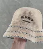 Mi U Khaki Striped Fisherman Hat Designer Luxury Bucket Hat