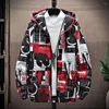 Men's Jackets Letter Decorated Coat For Men Trendy Versatile Hoodie Stylish Outerwear Fashionable Hooded Jacket With Cuffed A