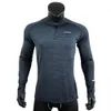 Men's T-Shirts Mens Sports T-Shirt Sportswear Long Sleeve Running Gym Clothing Fitness Compression Shirt Zip Pullover Hiking Rashguard w42 230825