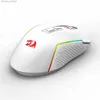 Redragon M693 Wireless/cablato BT 2.4G Bluetooth Gaming Mouse 8000 DPI Connessione a 3 modalità Retroilluminazione RGB per PC/Mac/Laptop Bianco Q230825