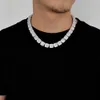 12 MM Tennisketting Hip Hop Koper Ingelegd Zirkoon Rock Suikerketting Trendy Persoonlijkheid Trendy Merk Ketting Mannen en Vrouwen