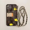 Mobiltelefonfodral högkvalitativ hårdvara axelbandväska fodral i iPhone 14 15 pro max 11 12 13 14plus lyxdesigner läder satchel