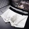 Cuecas masculinas boxers respirável umidade-wicking masculino com u design convexo cintura macia roupa interior confortável para ativo meados