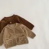 Jackets 2023 Wholesale Girls Boys Corduroy Coat Autumn Cotton Full Sleeve Kids Coats 1-7 Years WS649