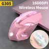 2,4G Беспроводная Bluetooth Silent Mute Gaming Gaming Mouse 1600DPI Оптическая светодиодная подсветка USB -перезаряжаемые мыши 6Buttons Design для ПК ноутбука Q230825