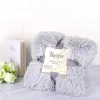 Blankets Super Soft Warm Fur Blanket Fluffy Shaggy Sofa Blankets Bed Bedspread Beige White Warm Bedding Sheet Cozy Blanket 230824