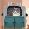 Bürsten Haustier-Katzenträger-Rucksack, Katzentasche, atmungsaktiv, tragbare Haustier-Tragetasche, Outdoor-Reiserucksack für Hunde, die Haustierbedarf tragen