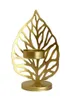Nordisk dekor smidesjärn ljusstake Creative Leaf Candle Holder Desktop Ornament vardagsrum sovrum restaurang ljusstake hkd230825