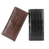 Plånböcker 227 Crocodile Leather Men Long Purse Casual Card Holder High Quality