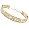 Paski łańcucha talii mody kobiety Regulowany metalowy pasek złoty srebrny szeroki bling talerz Ladies Mirror 230825