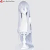 Cosplaypruiken 100 cm lang Yoisaki Kanade cosplaypruik Anime Project SEKAI KLEURRIJK STAGE 80 cm / 100 cm lang lichtblauw hittebestendig haarpruiken 230824