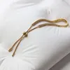 Link Armbanden Roestvrij Staal Vergulde 18k Goud Kleur Kiel Ketting Voor Vrouwen Mode Eenvoudige Verstelbare Armband Sieraden Gift Groothandel