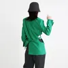 Abiti da donna 2023 Autunno Stile Moda Pendolare Abito Semplice One Button Lace Up Cappotto Verde Nero Vita Scava Fuori Abbigliamento