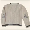 Giacche da donna Tay Cardigan con stelle ricamate lor Button Up Grosso maglione lavorato a maglia a trecce Spessa e calda Swif t Cardigan folcloristico 230824