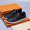 Luxemburg sneakers casual skor mäns blomma präglat gummisul tyg ebenholts canvas svart smör bomullshundstottmönster lyx man tränare 03