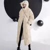 Trench da donna Piccolo corno del diavolo Imbottito in cotone Donna Inverno 2023 Sopra il ginocchio Cappotto di moda lungo stile street femminile