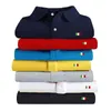 100%bawełniane koszule polo haft haft niestandardowy zwykły stały kolor dopasowany krótki rękaw Wysokiej jakości moda mężczyzn na lapie T-shirt t-shirt HKD230825