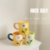 Muggar Creative Flower Coffee Mug Ceramics Cup Home Decorative Drinkware Breakfast Milk Juice Drinks Water Diskmaskin Säker gåva